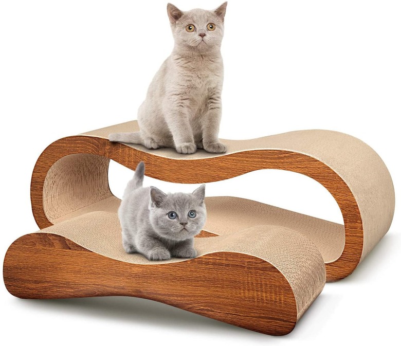 ScratchMe 2-in-1 Cat Scratcher Cardboard Lounge Bed