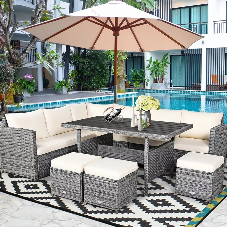 Costway 7-Piece Patio Rattan Dining Set