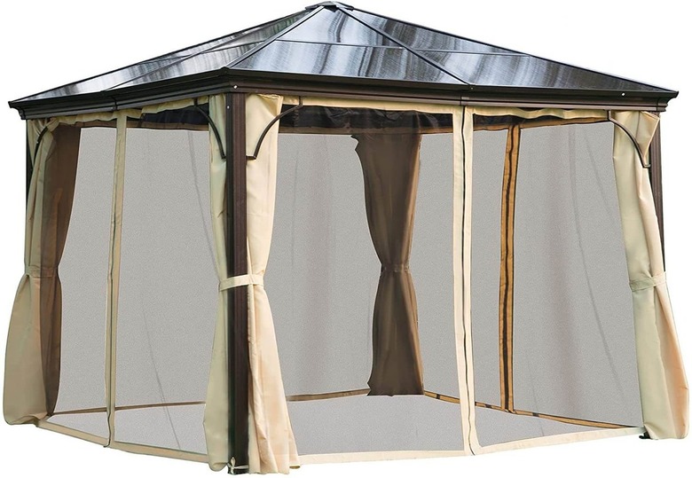 Outsunny Aluminum Frame and Polycarbonate Hardtop Gazebo