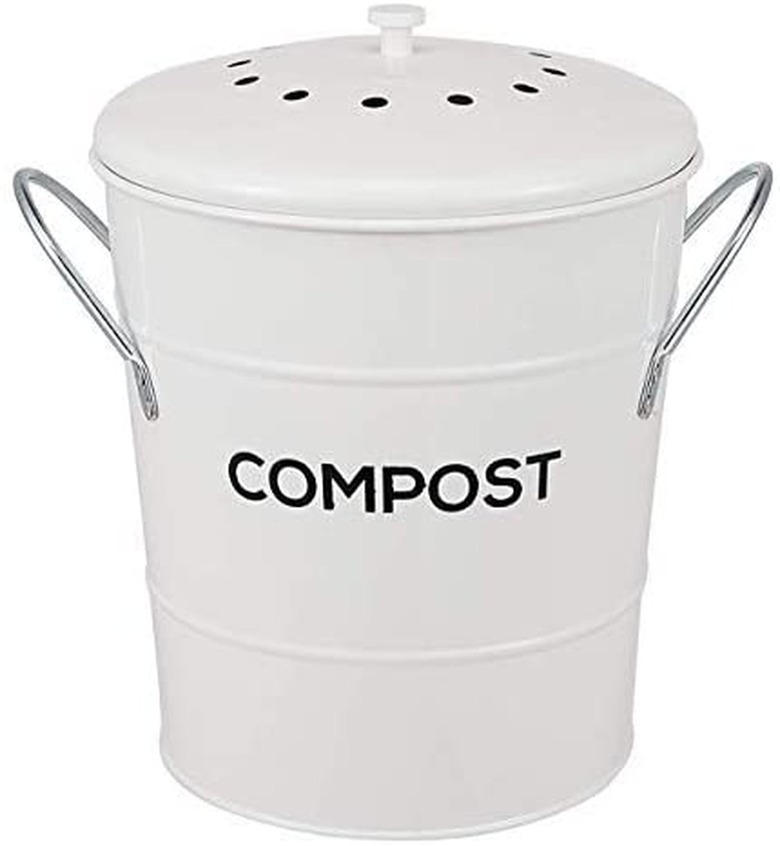 Xbopetda 2-in-1 Stainless Steel Compost Bin