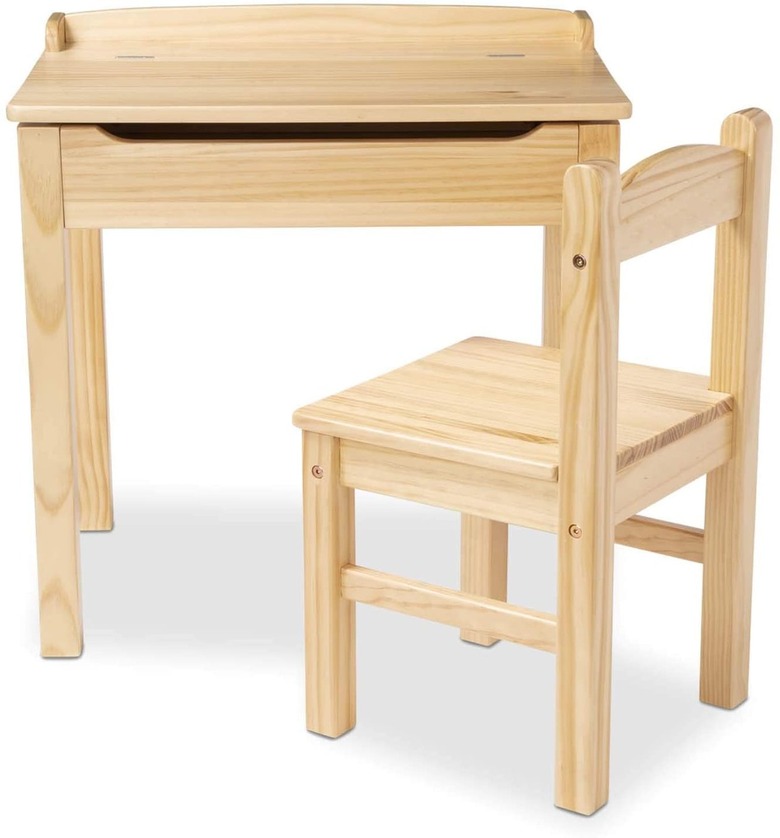 Melissa & Doug Wooden Lift-Top Desk & Chair