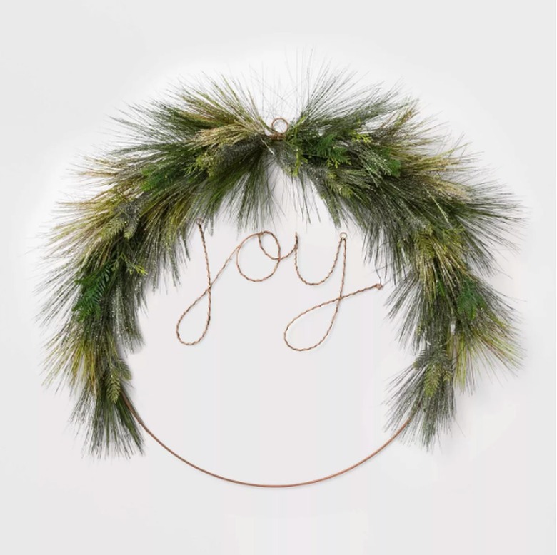 Lit LED Wire Christmas Wreath JOY - Wondershop™