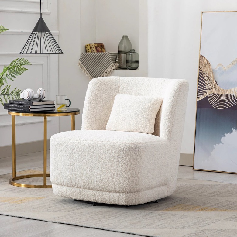 Latitude Run Prattsburgh Upholstered Swivel Barrel Chair