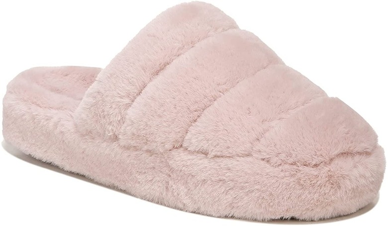 Vionic Karma Cosmina Fuzzy Mule Slipper