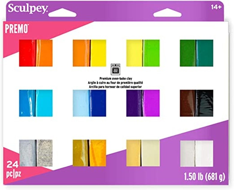 Sculpey Premo Polymer Oven-Bake Clay 24 Color Sampler 