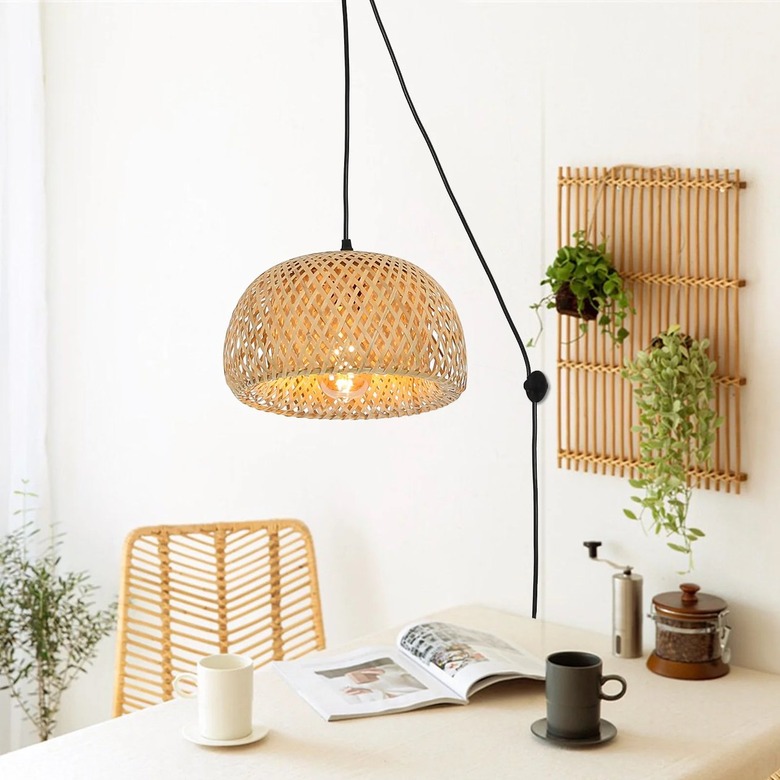 Galeville Bamboo Plug-In Pendant