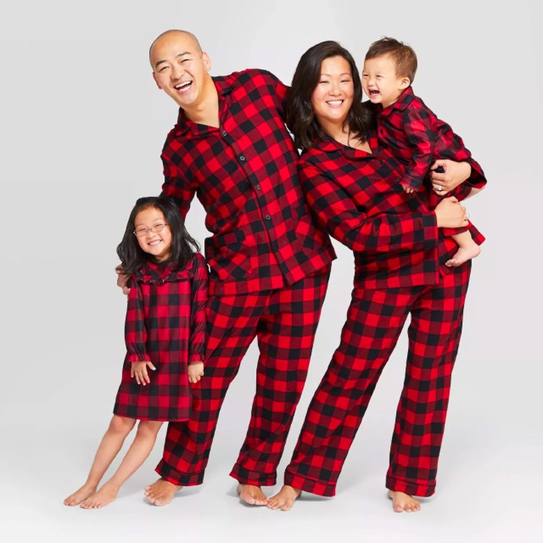 Holiday Red Buffalo Check Flannel Family Pajamas Collection