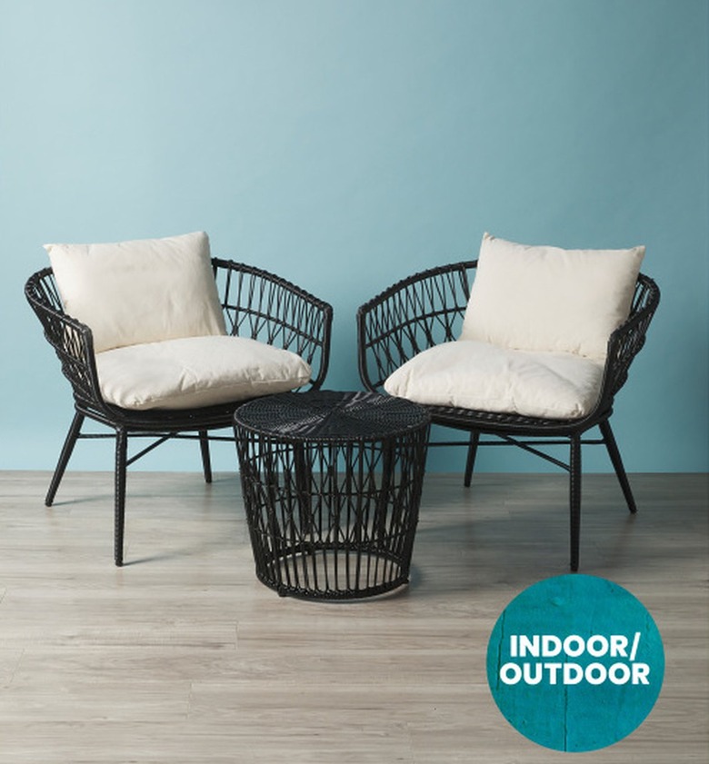 House & Garden 3-Piece Indoor Outdoor Resin Wicker Chair And Table Set