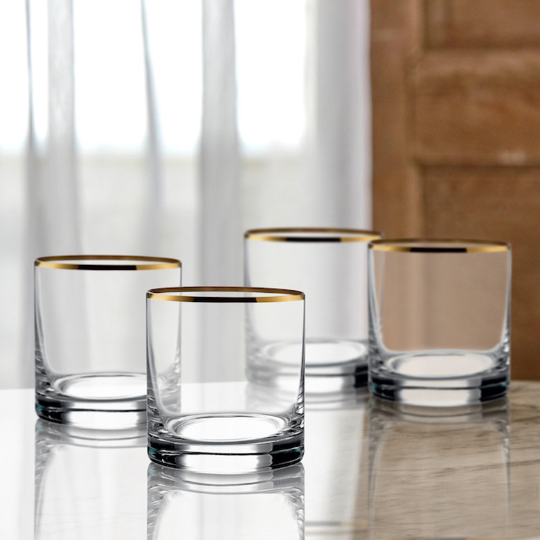 Better Homes & Gardens Metallic Rim DOF Glasses Set of 4