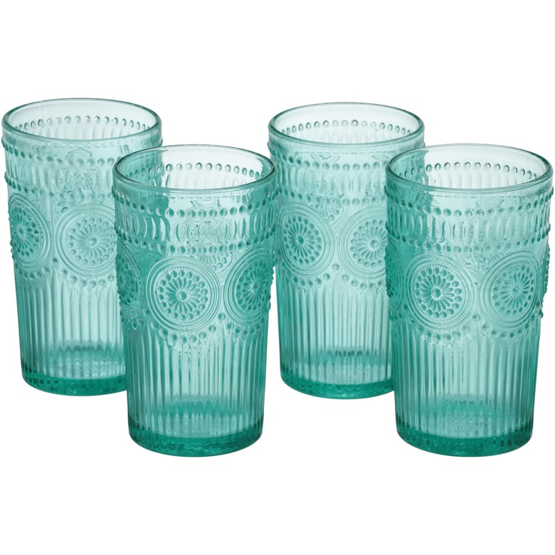 The Pioneer Woman Adeline Emboss Glass Tumblers