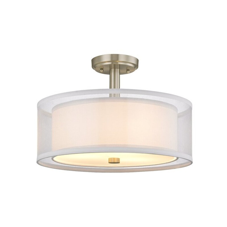 Latitude Run Kholby Fabric Semi Flush Mount