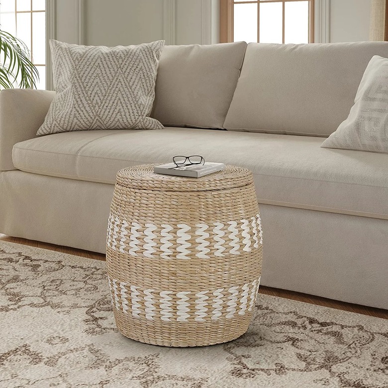 Giofanzo Hand Weave Round Storage Ottoman