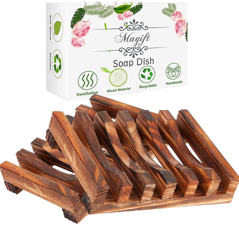 Magift Wood Soap Dish Holder (2-Pack)