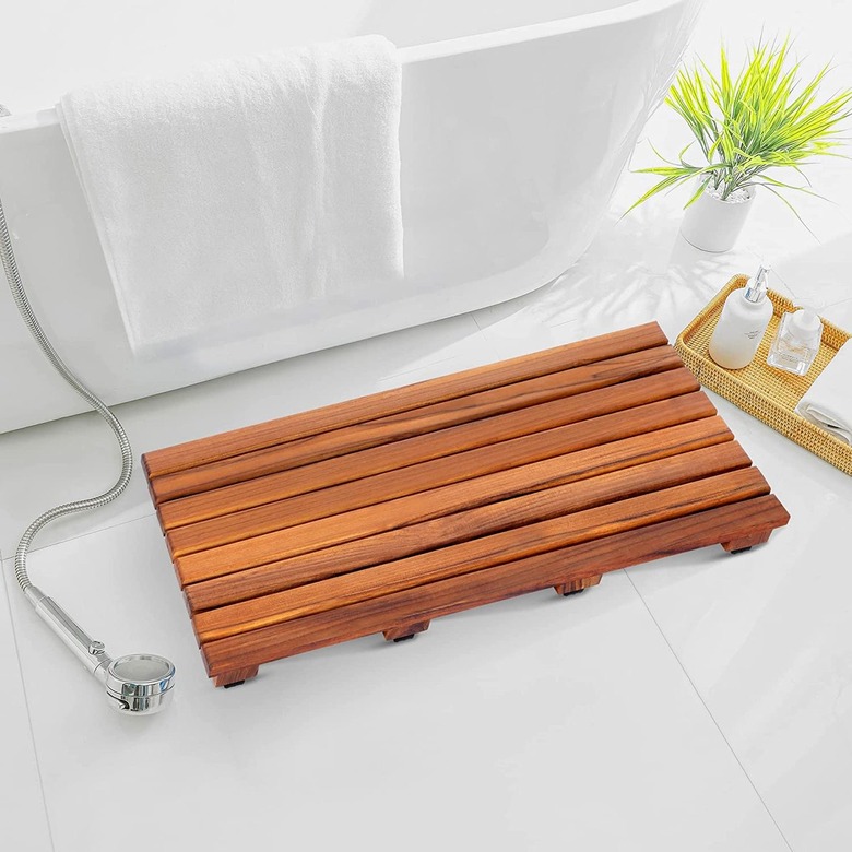 VaeFae Teak Shower Mat