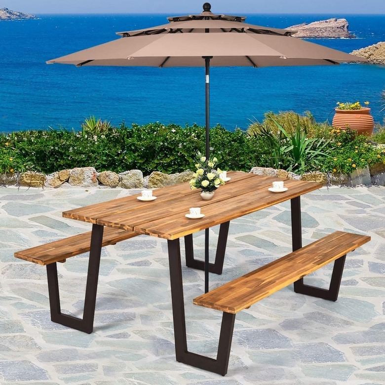 Happygrill Outdoor Picnic Table Bench Set