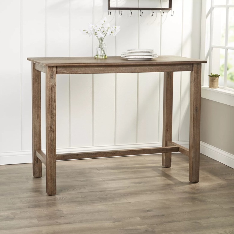 Beachcrest Home Wes Counter Height Solid Wood Dining Table