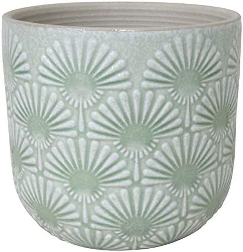 Stone & Beam Medium Fan-Embossed Planter