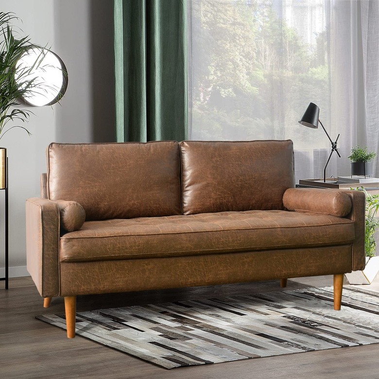 XIZZI Rivet Aiden Mid-Century Modern Loveseat Sofa