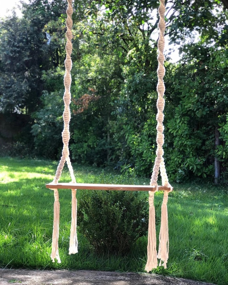  Macrame Wood Swing