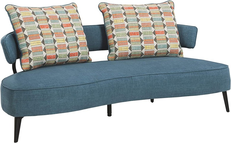 Signature Design by Ashley Hollyann Midcentury Modern Sofa With Pillows