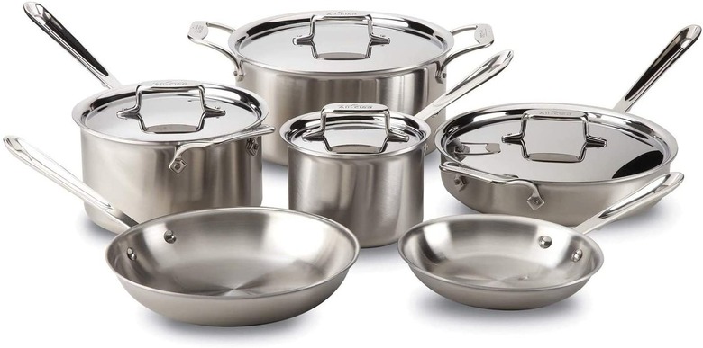 All-Clad Brushed D5 Stainless 10-Piece Cookware Set