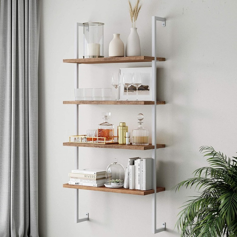 Nathan James Theo 4-Shelf Floating Bookcase