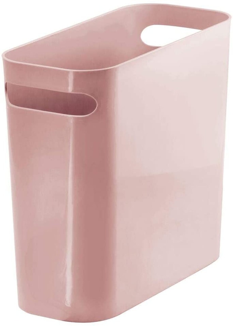 mDesign Slim Plastic Rectangular Small Trash Can