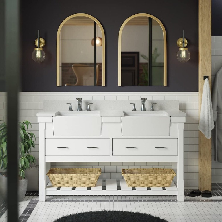 Kitchen Bath Collection Charlotte Double Farmhouse Bathroom Vanity