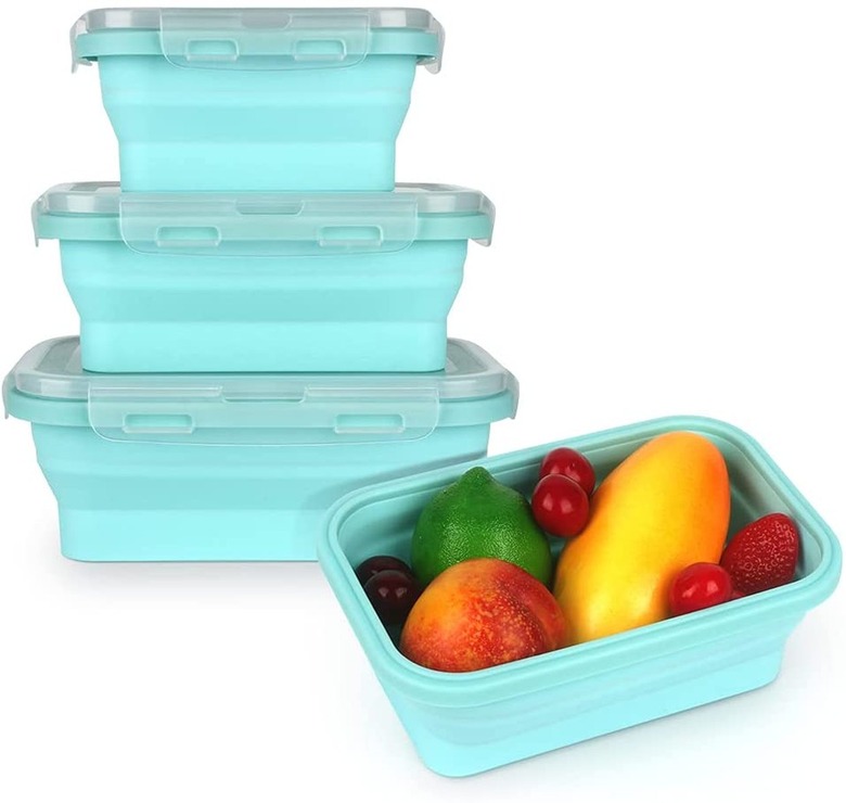 Keweis Silicone Collapsible Food Storage Containers (set of 3)