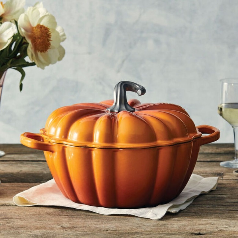 orange pumpkin cocotte