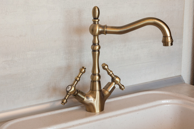 Vintage retro bronze water tap faucet