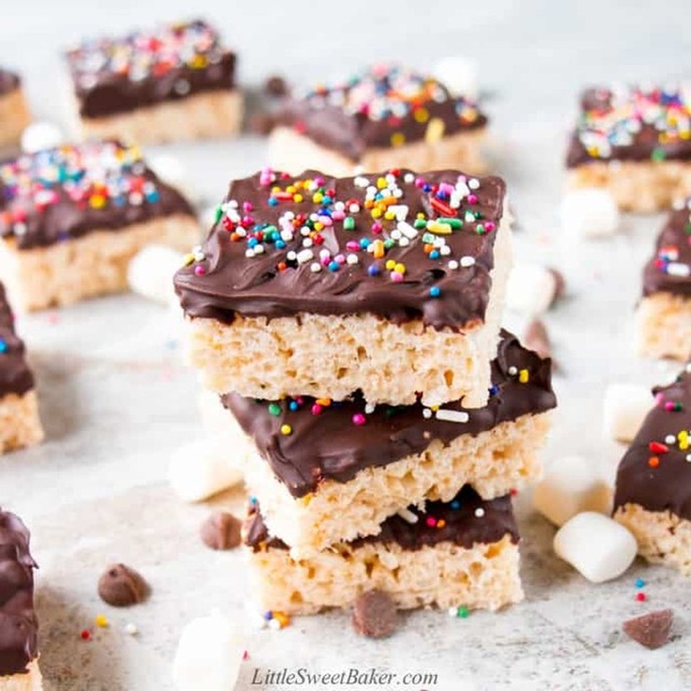 Little Sweet Baker's Chocolate-Dipped Rice Krispies Treats