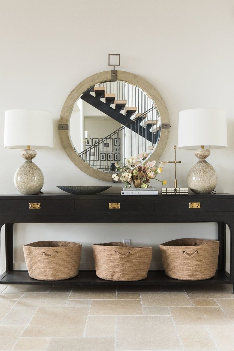 rustic rustic glam decor in entryway