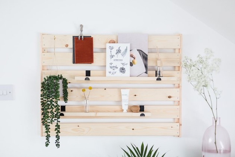 IKEA hack wall shelving unit