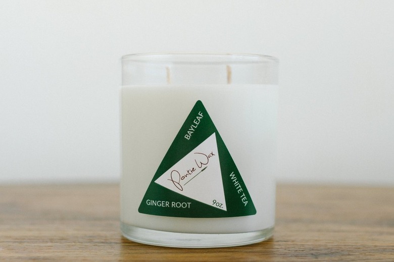 pontie wax Ginger Root, Bay Leaf, White Tea candle