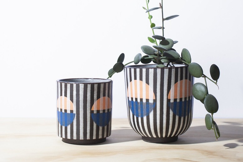 Not Work Related handmade stripe planter