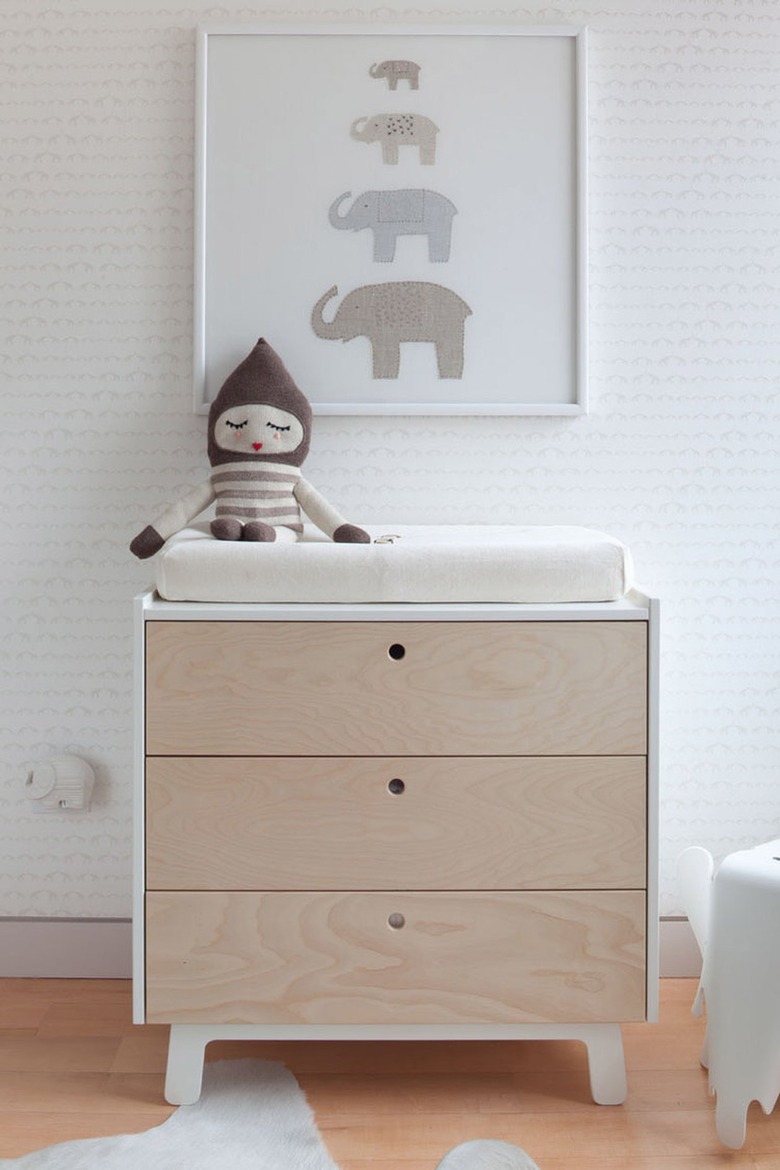 small nursery idea with petite changing table