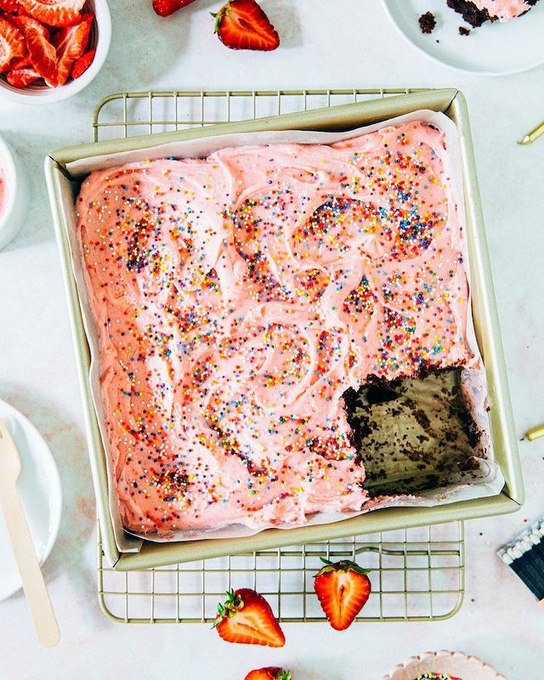 Hummingbird High's Chocolate Strawberry Snack Cake