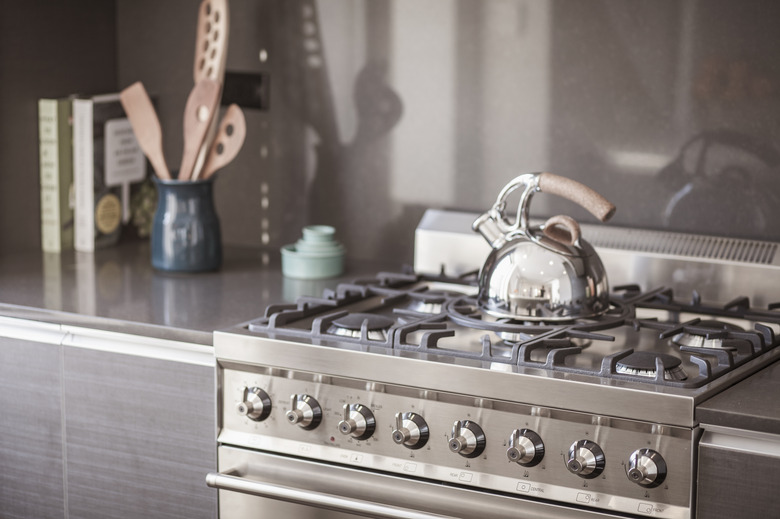 Tea kettle on the stove