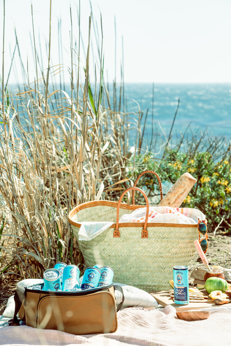 picnic scene on the beach