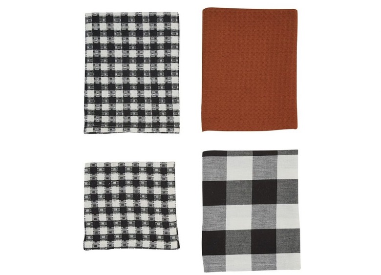 gingham dish towels