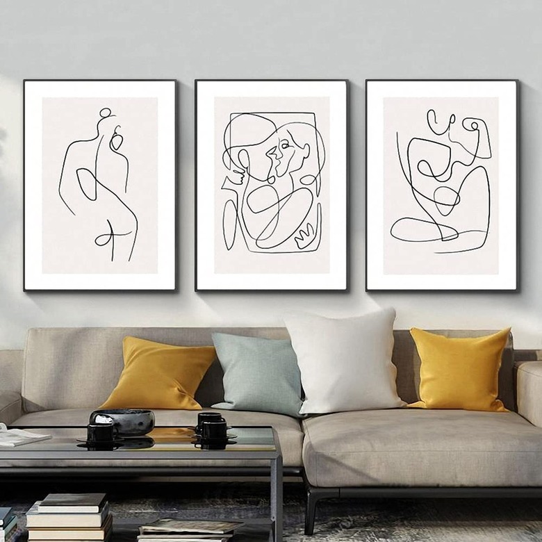 graphic living room wall art