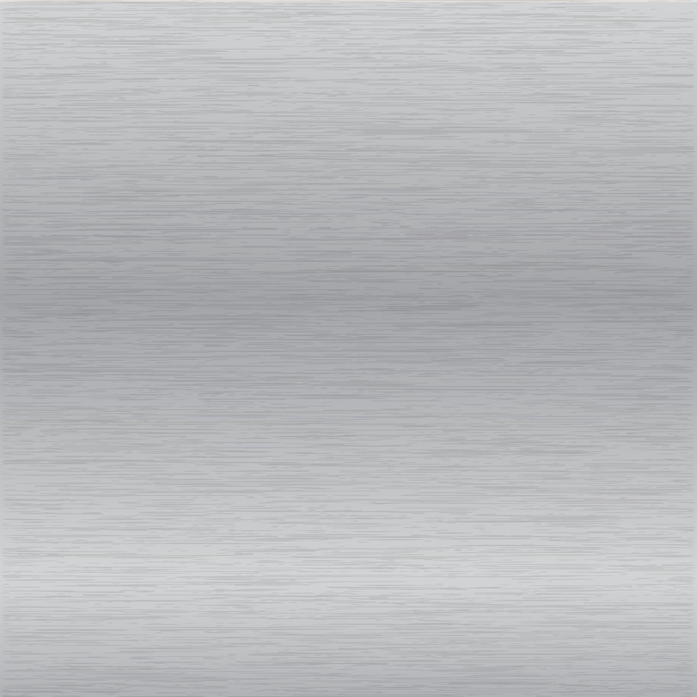 Brushed chrome surface.