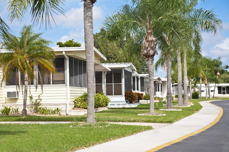 Neat home park full of mobile homes