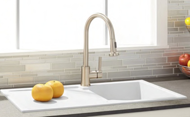 drop-in composite sink with integrated drainboard