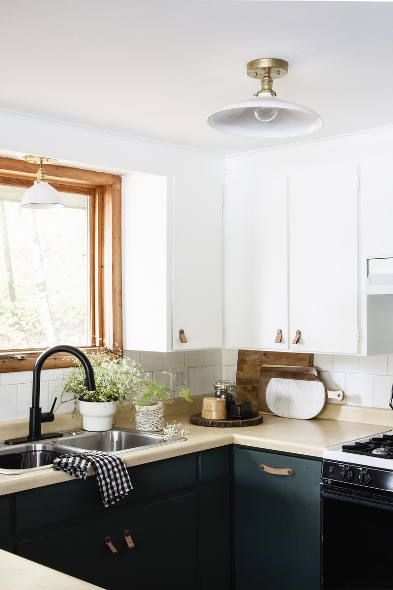 Semi-flush mount small kitchen lighting