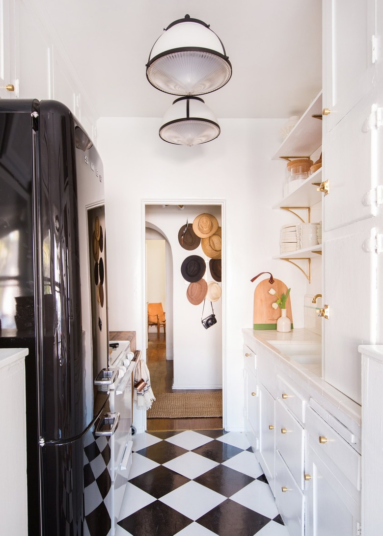 kitchen lighting ideas small kitchen white and black