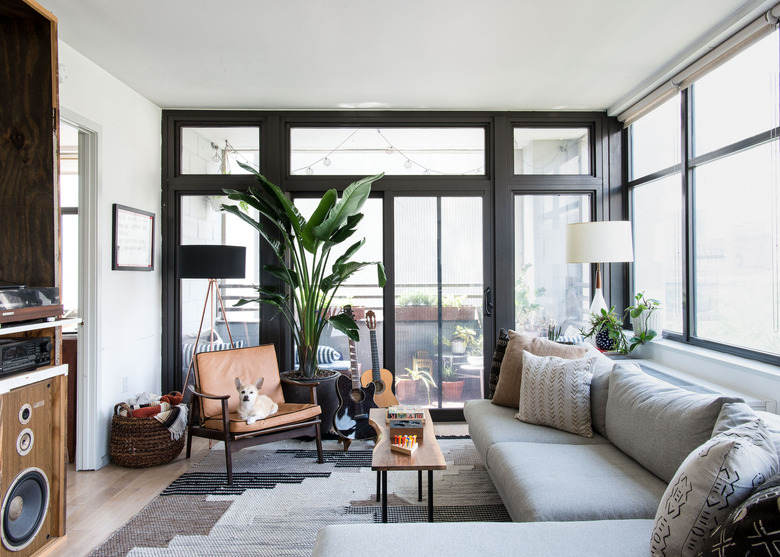 Living Room with earth tones