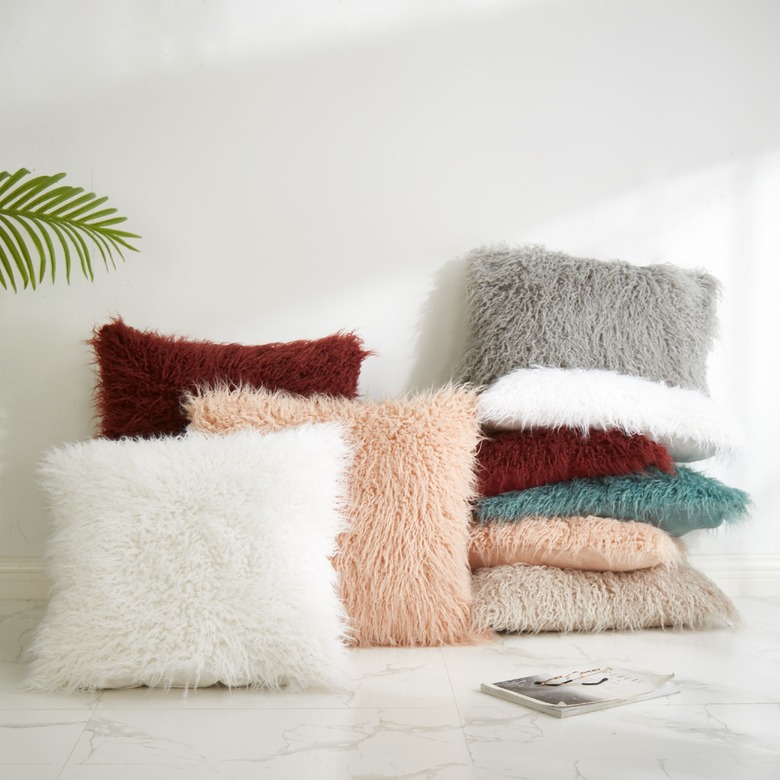 Better Homes & Gardens Mongolian Faux Fur Pillows, $12.87-$15.87