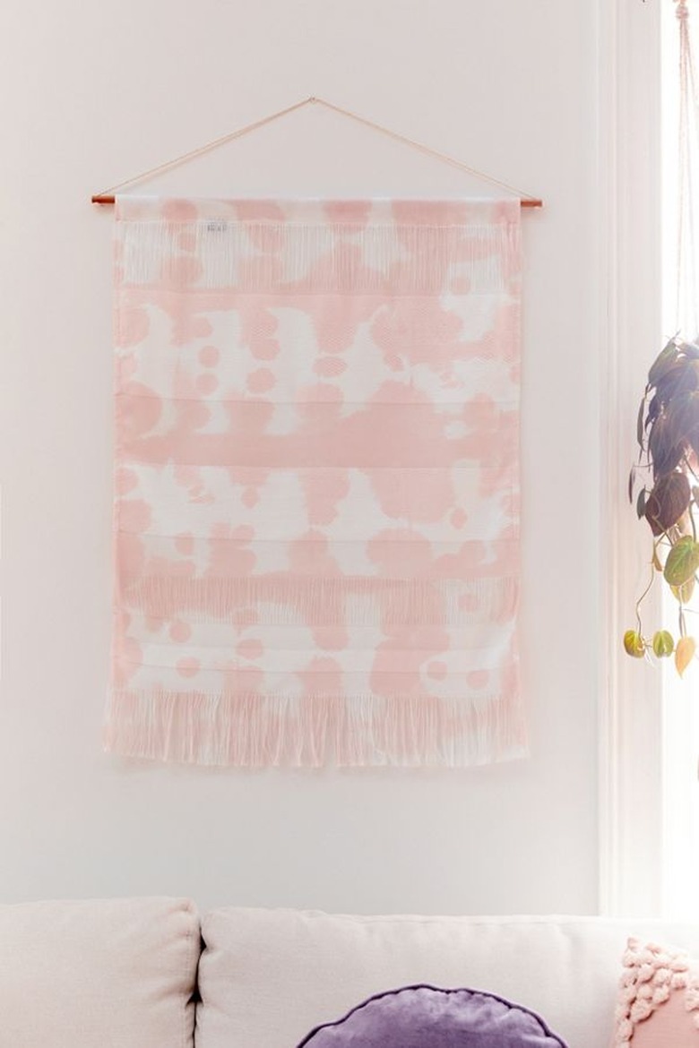 tie dye textile wall hanging